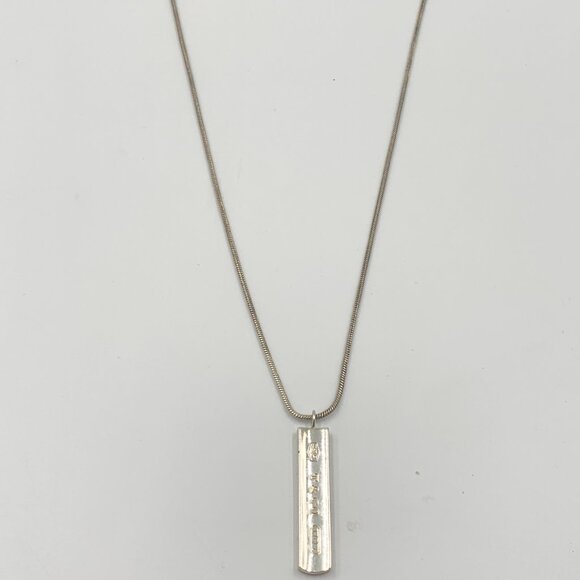 Authentic Tiffany & Co 925 Silver 1837 Bar Pendant with Necklace - Picture 3 of 9